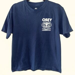 Obey Navy Blue Short Sleeve Tee